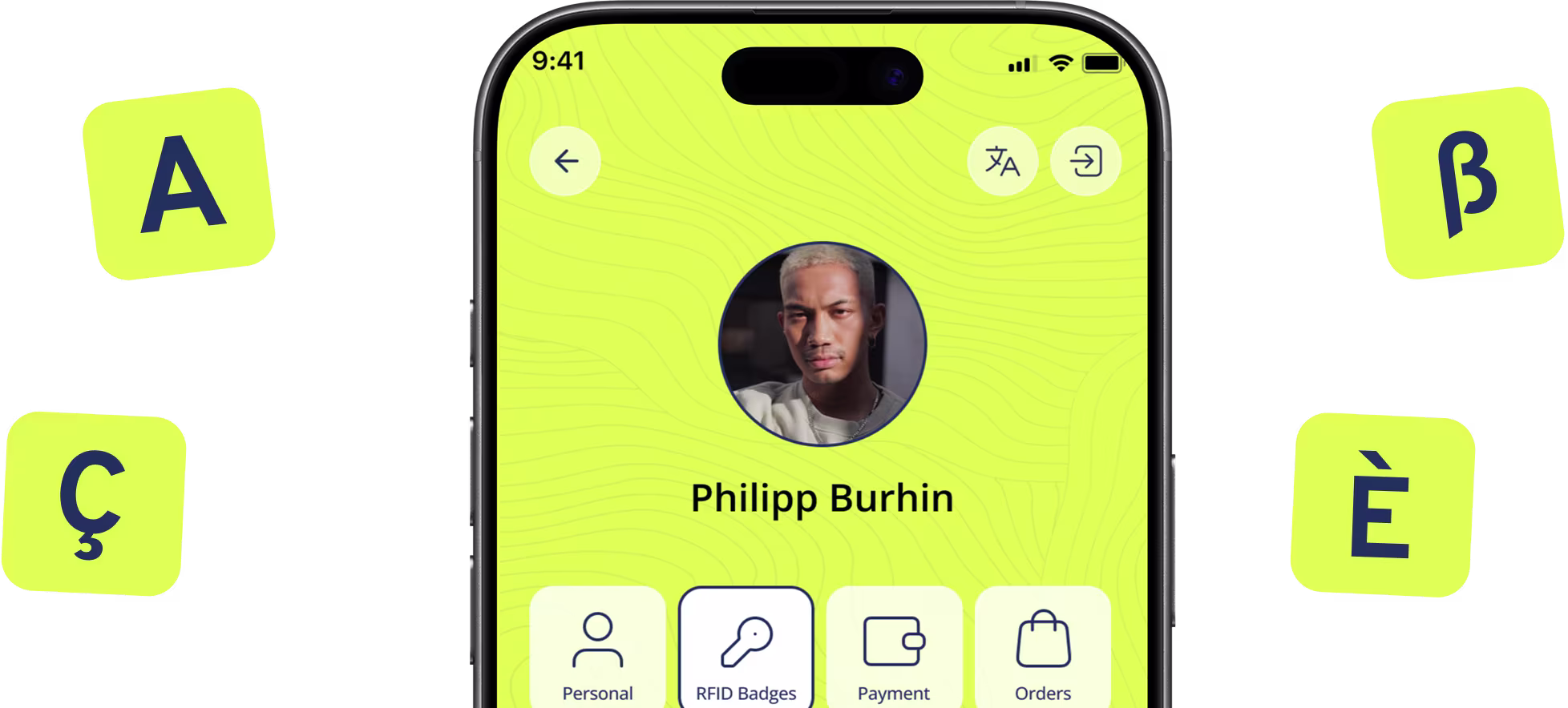 User profile mobile mockup image