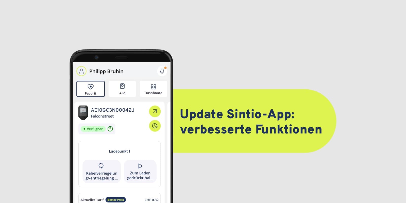 Neues Sintio-App Update: Einfacherer Ladestart und intelligente Statusanzeige