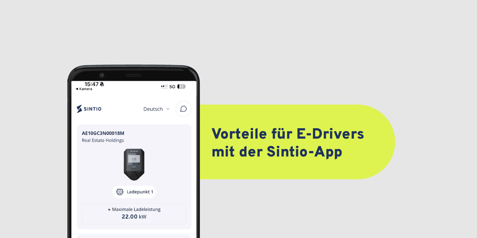 Einfach laden mit der Sintio-App: Laden, bezahlen und Kosten im Blick behalten