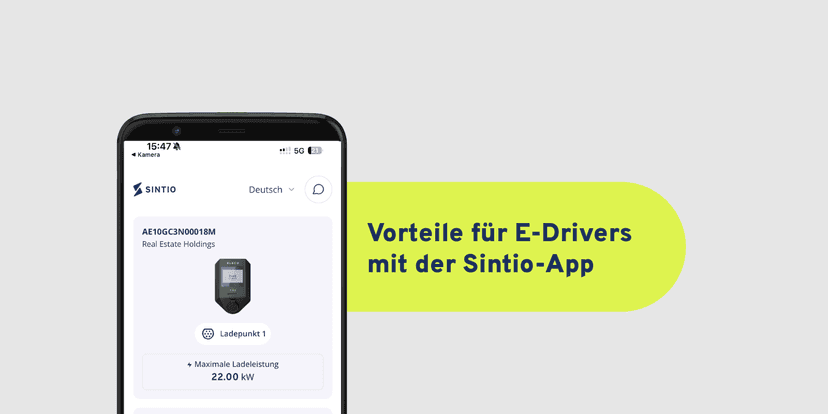 Einfach laden mit der Sintio-App: Laden, bezahlen und Kosten im Blick behalten
