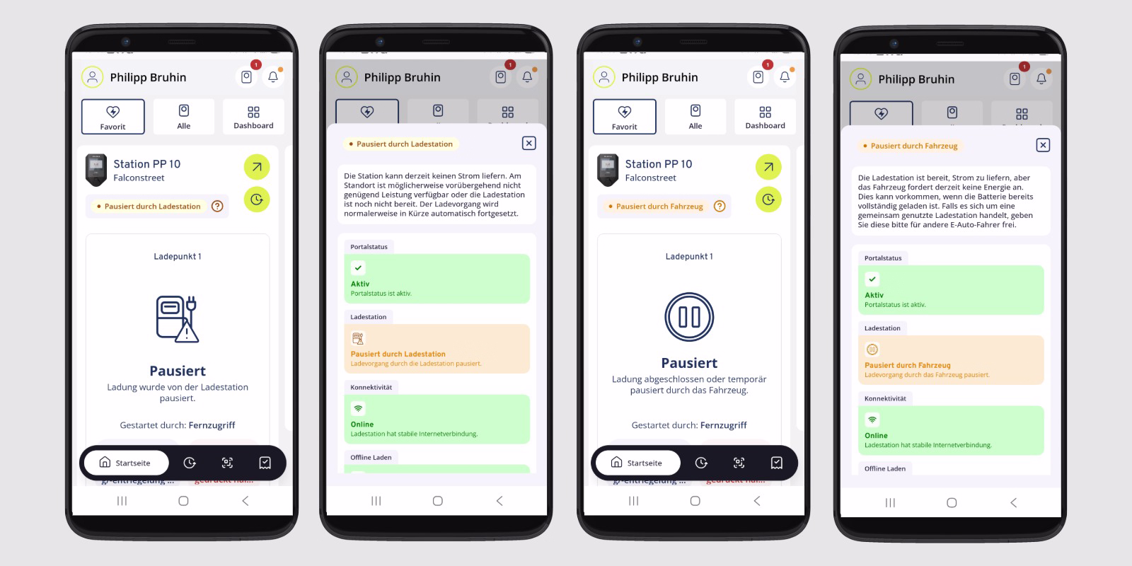Neu in der Sintio-App: Statusmeldung aufgrund einer Pausierung